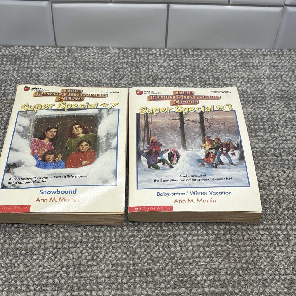 Vintage Baby-Sitters Club Super Specials Set Books #3 #7 Ann M Martin